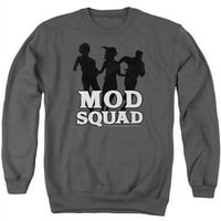 Trevco CBS223-as- mod Squad & Mod Squad Run jednostavne majice za odrasle, drveni ugljen- 3x