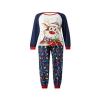 Obiteljski pidžama Set za Božić: majica s uzorkom losa, snježne pahulje i zvijezde + tange s laganim printom