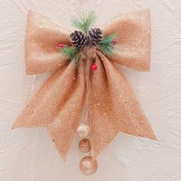 Ukrasne staklene perle s kićankama viseći vijenac Božićni ukras za mačke Božićni lukovi ručno izrađeni ukras sjajni