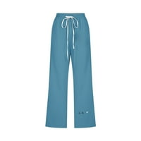 Nove ženske hlače, udobne jednobojne elegantne pamučne Ležerne široke hlače s ravnim džepovima, lagane prozračne