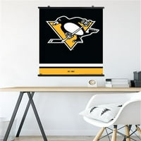 Pittsburgh Penguins - plakat s logotipom na zidu, 22.375 34