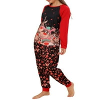 Identične obiteljske pidžame za Božić, vrhovi i hlače s printom losa, odjeća za spavanje za odrasle i djecu