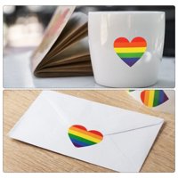 Naljepnice homoseksualnog ponosa dugine naljepnice u obliku srca ljepljive LGBT naljepnice