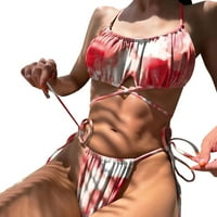 Žene Bandeau Band bikini Set Push-up Brazilski kupaći kupaći kupaći kostim, S M L XL
