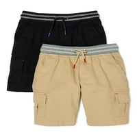 Wonder Nation Boys Cargo kratke hlače, 2-paket, veličine 4- & Husky
