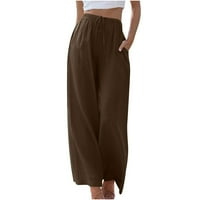 Ženske hlače na rasprodaji ženske casual obične hlače Plus size udobne rastezljive hlače visokog struka široke