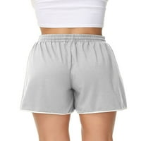 Ženske kratke hlače s elastičnim strukom u struku, Ležerne ljetne kratke hlače s prugastim printom, pidžama kratke
