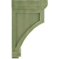 Ekena Millwork 1 4 W 1 4 D 7 H fleted Wood Vintage Decor Corbel, restauracija zelena