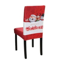Božićni stolnjak set navlaka za stolice ukras zimskog božićnog blagdanskog stolnjaka dekor za blagovaonicu za