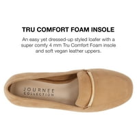 Kolekcija Journee Womens Wrenn tru Comfort Pjena široka širina širina na kvadratnim nožnim nogama loafer stanovi