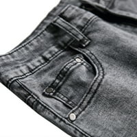 Muške Duge hlače u modnom trendu muške Mikroelastične tanke elastične kravate male ravne noge u tamno sivoj boji
