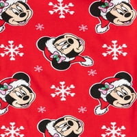 Minnie Mouse mališani djevojački blagdan božićni dugi rukavi pidžama, 4-komad set