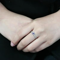 Ženski srebrni prstenovi bez premaza prsten od nehrđajućeg čelika 316 mm s epoksidnom smolom 9311