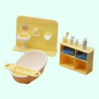 * Jednostavna igračka za pohranu-lagana plastična kupaonska kućica za lutke, mikro-skela igračka