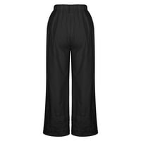 Ženske hlače Rasprodaja trendova ženske udobne jednobojne hlače za slobodno vrijeme s džepovima Pune dužine, široke