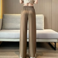 Ženske hlače u boji, jednobojne modne ženske proljetno-jesenske svestrane hlače, široke hlače s džepom, široke