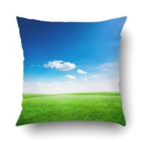 Zeleno polje pod plavim nebom ljepota jastuka jastuka jastuka