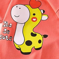 Odjeća za malu djecu dječja pamučna majica kratkih rukava s crtanim uzorkom kontrastne boje kućna pidžama klimatizirani