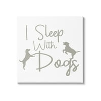 Studell Spavam s psima Smiješna kućna fraza životinje i insekti slikati galerija omotana platna za tisak zidne