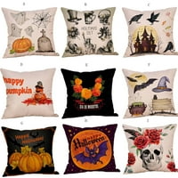 OAVQHLG3B Halloween jastučnica, poklopac jastuka za tisak od bundeve, sretni Halloween laneni kauč kreveta za