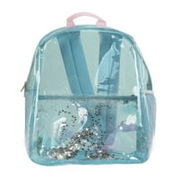 Wonder Nation Clear Teal Glitter Young Girls Rockpack