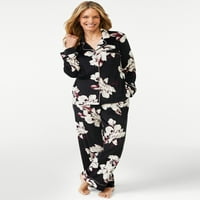 Ženski velur pleteni pidžama Set od 2 komada, veličine od 5 inča