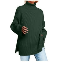 TrendVibe džemperi za žene Slatka toplo opremljeni modni džemper akrilna čvrsta boja ženke casual dugih rukava