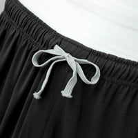 ; / Muške hlače za svakodnevno nošenje, domaće jednobojne hlače srednje duljine s džepom u struku i vezicama,