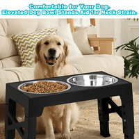 Povišene zdjele za pse - visine podesive uzdignute posude za hranu s nehrđajućim čelikom za male srednje velike