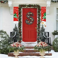 Spačnica za božićni trijem, Sretan božićni dekor Frontdoor prozora, stilovi Xmas Banner zid viseći praznični dekor