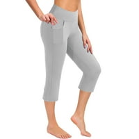 JPLZI ženske joga hlače džepovi visokog struka hlače za vježbanje ležerne hlače