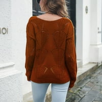 Ženski džemperi u donjem rublju-ležerni široki pulover s dugim rukavima u obliku donjeg dijela vrata, ženski džemperi,