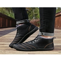 Ženske lagane čizme srednje beretke neklizajuće lepršave čizme hodajuće obične Ležerne cipele Crna 10