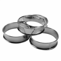CKEPDYEH Dvostruki valjani prstenovi od kolača, engleski prstenovi za muffine Professional Crumpet Rings 4