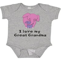 Inktastic Volim svog velikog baka slona dječaka ili djevojaka za bodysuit