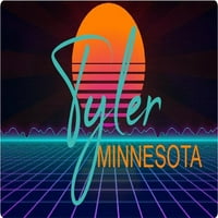 Tyler Minnesota Vinyl Decal Stiker Retro Neon Design