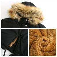 Forestyashe jesena odjeća za žene plišani podstavljeni kaputa s kapuljačama s kapuljača zima topli kaput velike