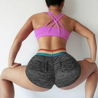 Križne seksi ženske joga kratke hlače visokog struka sportske hlače s volanima na stražnjici push-up teretana
