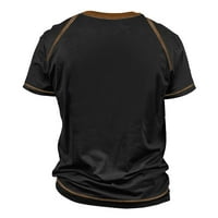Muška majica Stabilna odjeća Muška majica Raglan majica retro kratki rukavi okrugli vrat Tisak vrha crna 6xl