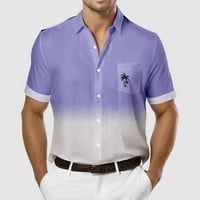 Muške košulje za plažu Muška ležerna moda s ovratnikom i printom kratkih rukava s džepovima kardigan vrhovi na