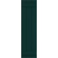 Ekena Millwork 1 8 W 72 H TRUE FIT PVC Tri ploča pridružena kapka od ploče-n-battena, termička zelena