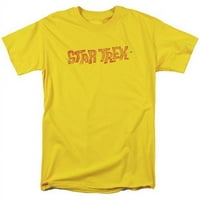 Logotip stripa s Pohabanim rubovima-Majica kratkih rukava za odrasle od 18 godina - žuta- ekstra velika