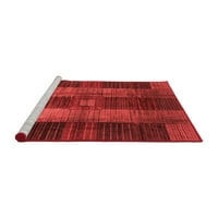 Moderni tepisi s kvadratnim čekom u crvenoj boji, u perilici, veličine 5 četvornih metara