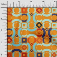 Oneoone viskoza dres narančaste tkanine geometrijska diy odjeća za prešivanje tkanina tkanina tkanina po dvorištu