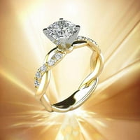 Tking Fashion Gold Petite Twisted Vine simuliran zaručnički prsten obećava mladenka