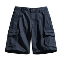 Kratke hlače za muškarce casual muške ležerne čiste boje na otvorenom džep plaža radne hlače teretni kratke hlače