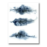 Art design apstrakcija tamnoplavih oblaka mumbo moderni zidni otisak na platnu. širok V. visok