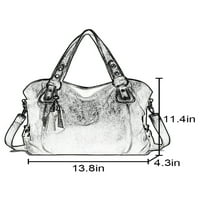 Haite dame torbice dizajner crossbody torbe s više džepova pu kožna torba za rame s patentnim zatvaračem žene