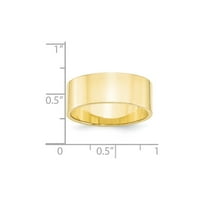 10k žuto zlato muški ravni obični klasični klasični bend Veličina prstena 12,5