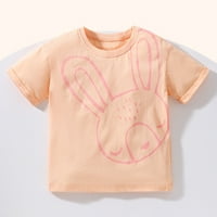 Bluze za djevojčice s printom životinja iz crtića, ležerna odjeća s okruglim vratom i kratkim rukavima, majice